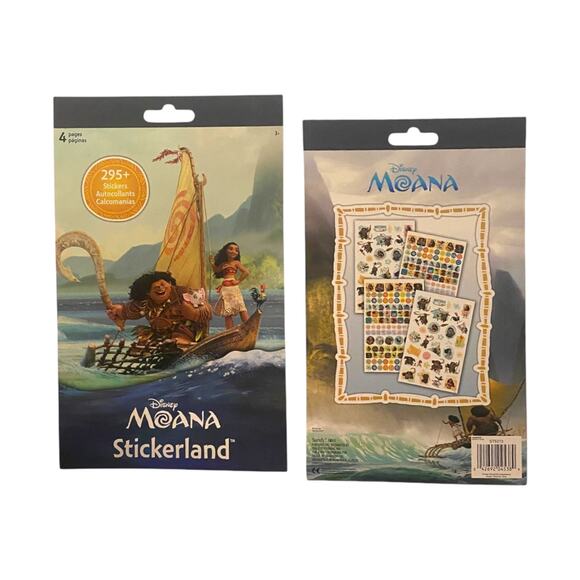 Moana Easter Basket, Plush Doll, Wall Decals Activity Coloring Book Toy Gift Set - Picture 9 of 9